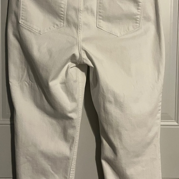 J.Jill White Denim Jeans Women’s Size‎ 12 High Rise Cropped Ankle Stretch - Picture 6 of 8